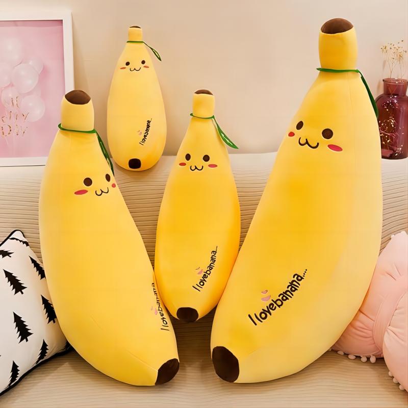 Банановая плюшевая подушка